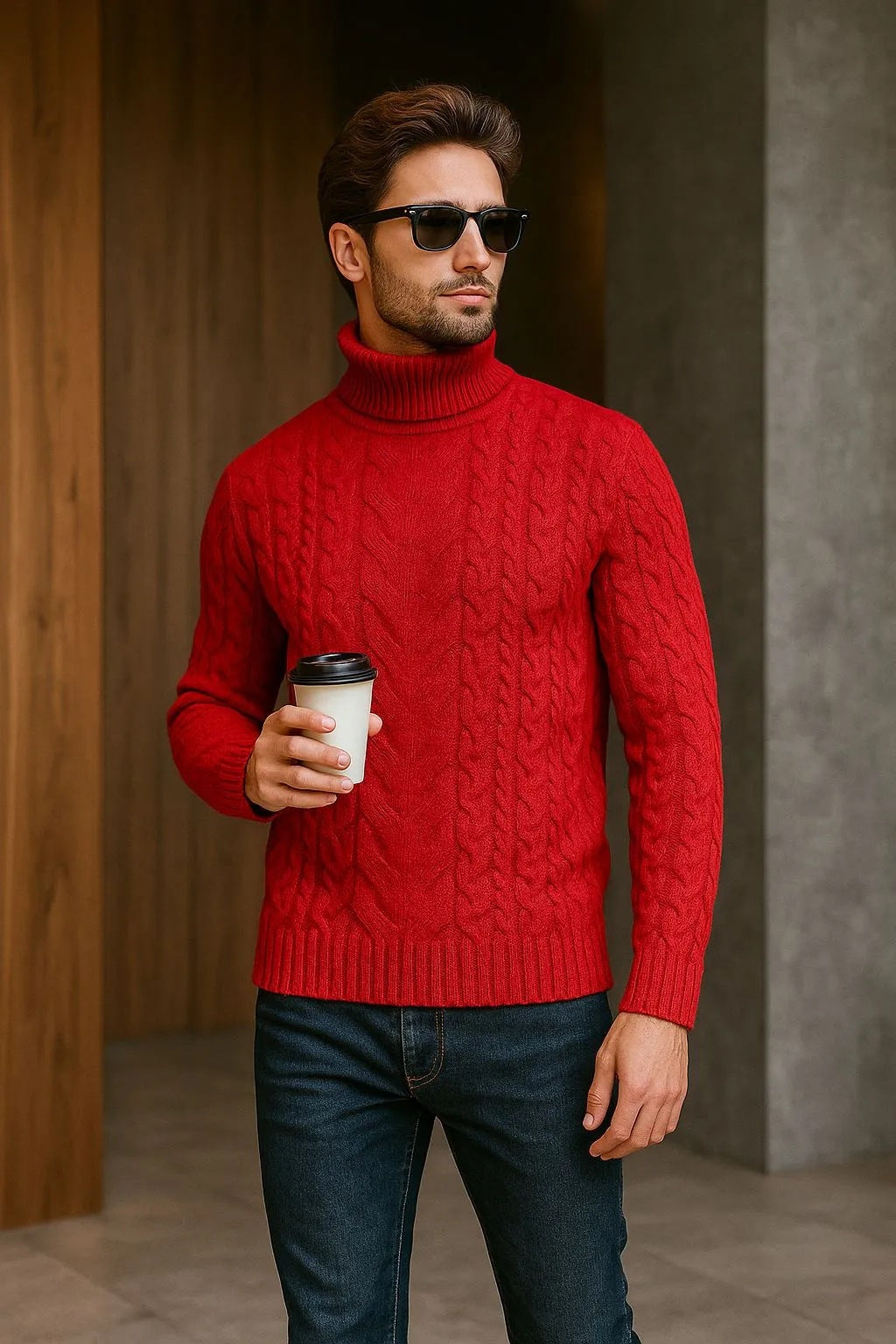 Herren Strickpulli Plusgrößen