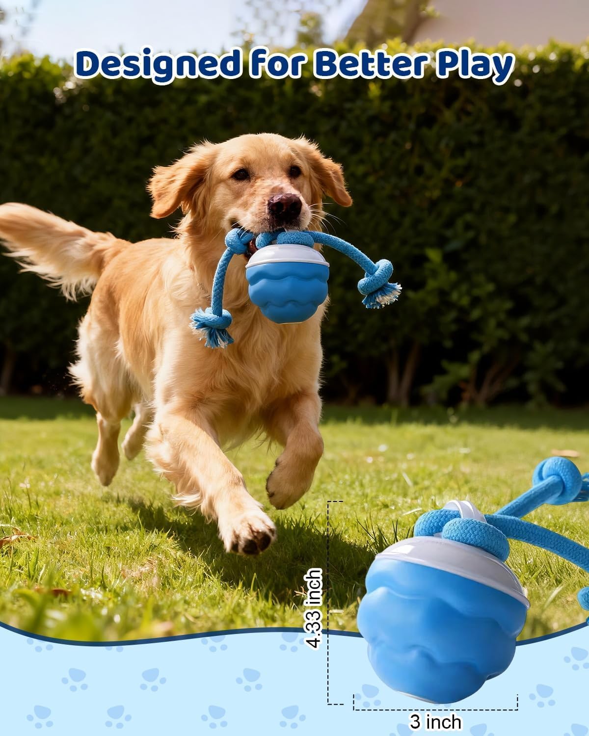 Interaktiver Hunde-Spielball mit Seil