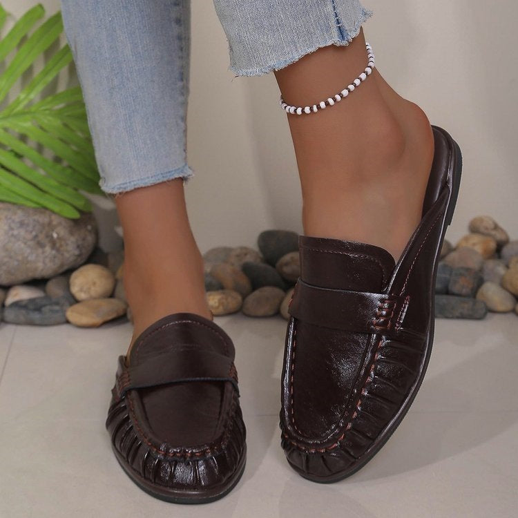 Retro-Casual Sandalen für Damen – Braun/Schwarz – Bild 3 | LuxeStyle
