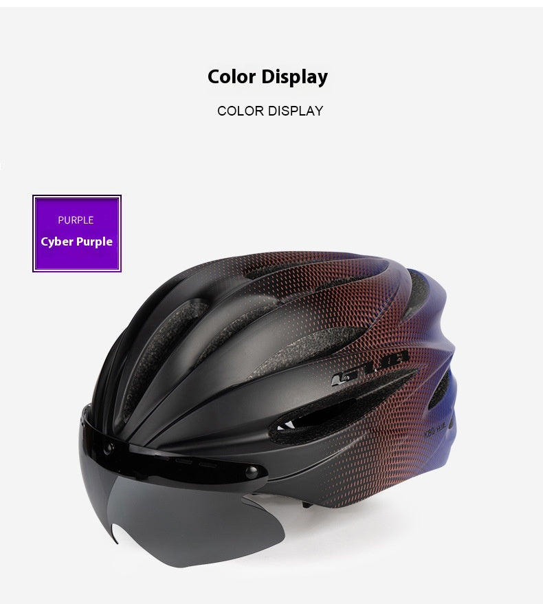 Mountainbike-Helm mit integrierter Brille