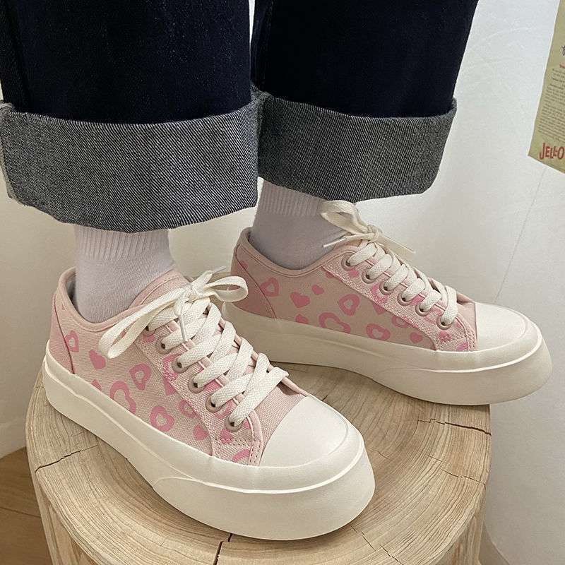 Damen Plateau Low-Top Canvas Schuhe