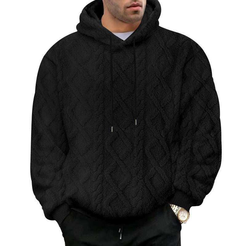 Jacquard Fleece Hoodie für Herren