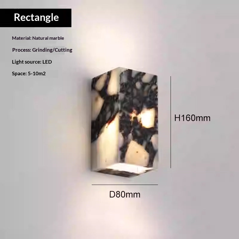 Wandlampe mit Marmormotiv für Bettgestell – Bild 2 | LuxeStyle