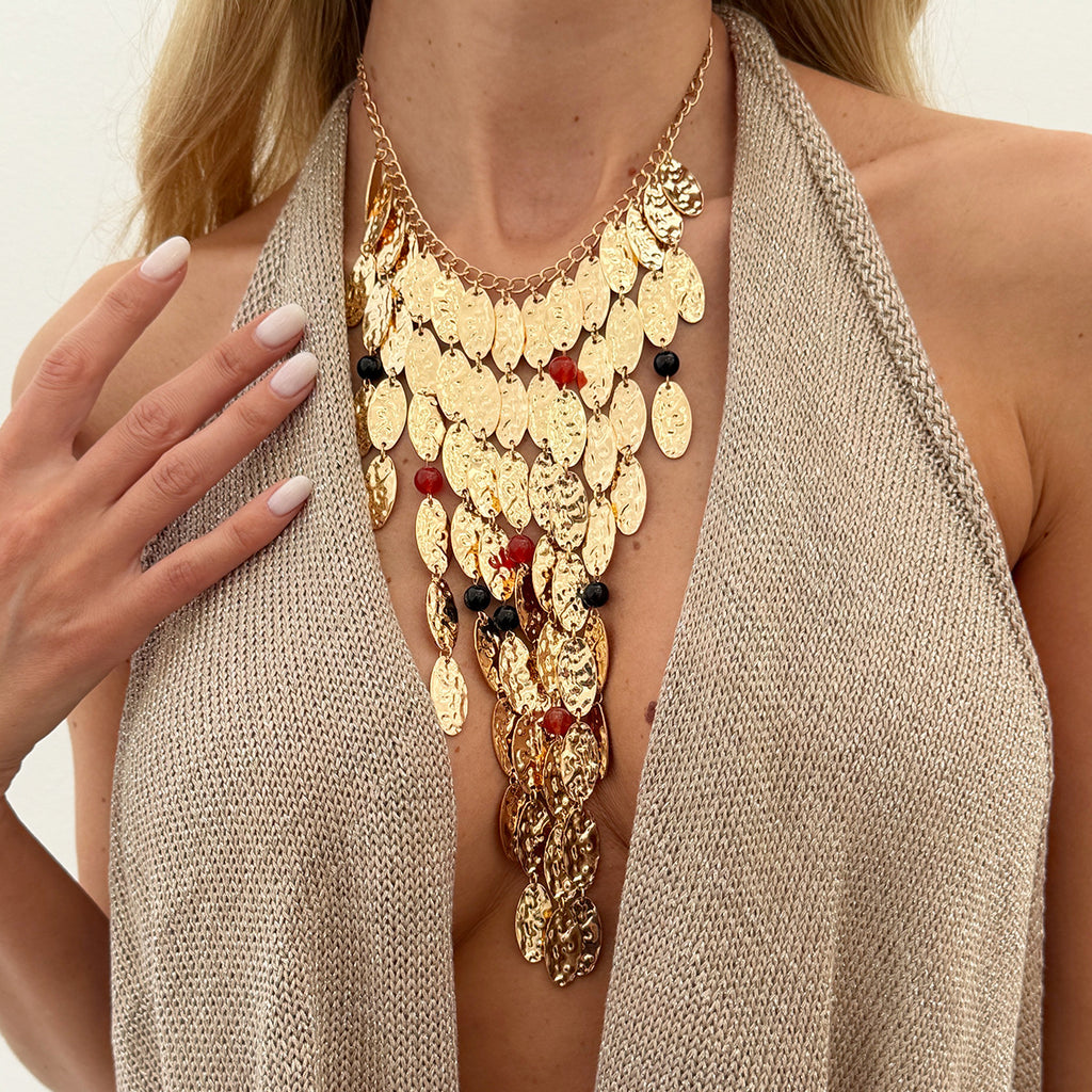 Geometrische Metall-Disc Layered Halskette – Bild 6 | LuxeStyle