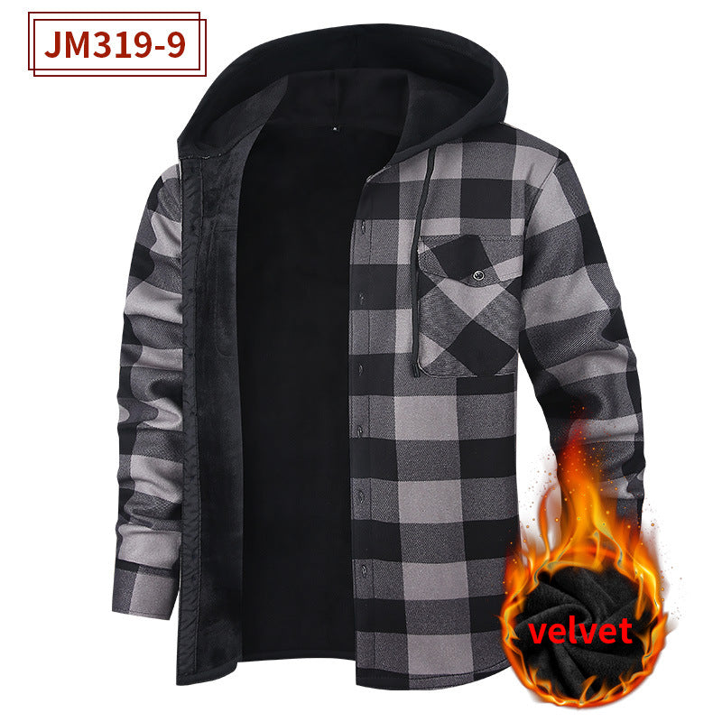Herren-Kapuzenhemd mit Fleece-Futter – Bild 14 | LuxeStyle