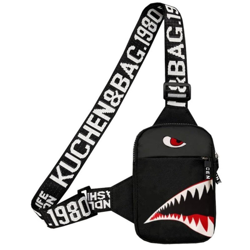 Outdoor Schultertasche für Herren, schwarz – Bild 3 | LuxeStyle