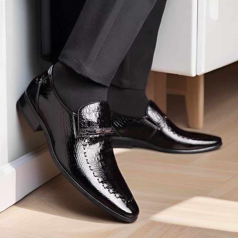 Herrenschuhe Kroko-Muster Lackleder – Bild 2 | LuxeStyle