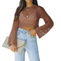 Lockerer Langarm-Pullover mit Rundhals und Häkelspitze – Bild 1 | LuxeStyle