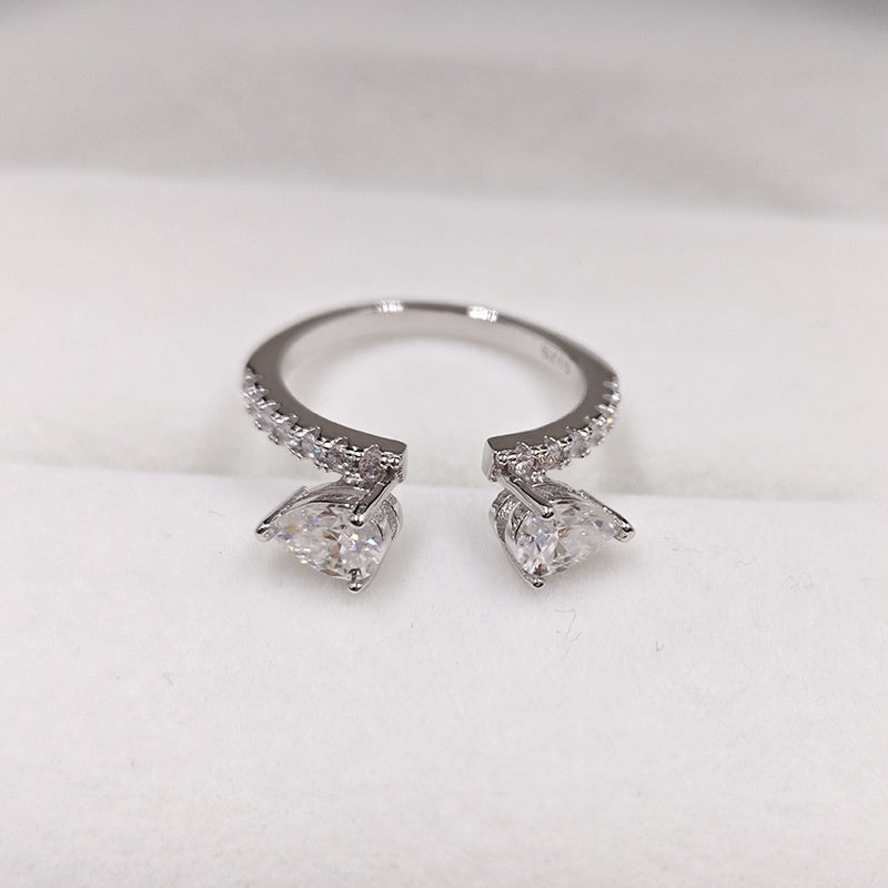 Moissanit-Ring «Marquise» 4 ct · 925 Sterling-Silber
