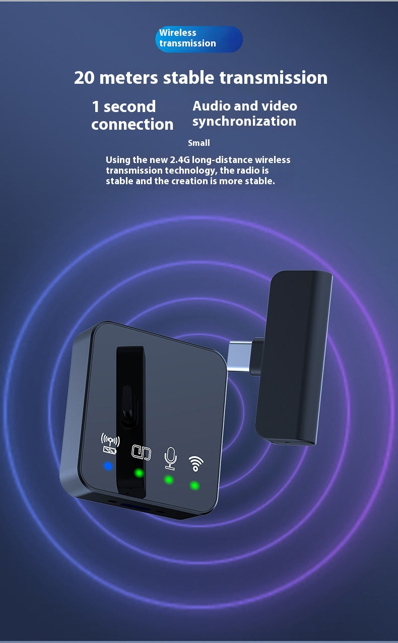 Kabelloses Bluetooth-Mikrofon mit Rauschunterdrückung