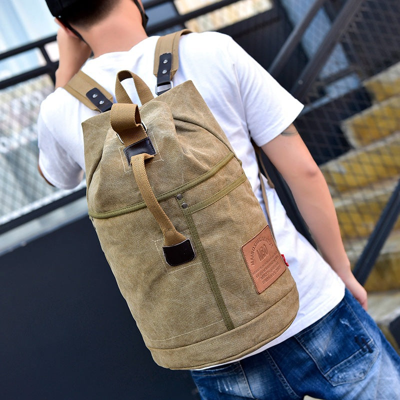 Grosses Canvas-Rucksack mit Buchstaben-Print – Bild 7 | LuxeStyle