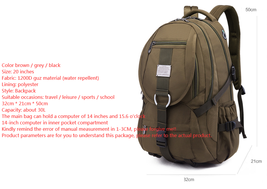 Oxford Travel Rucksack 20 Zoll | LuxeStyle