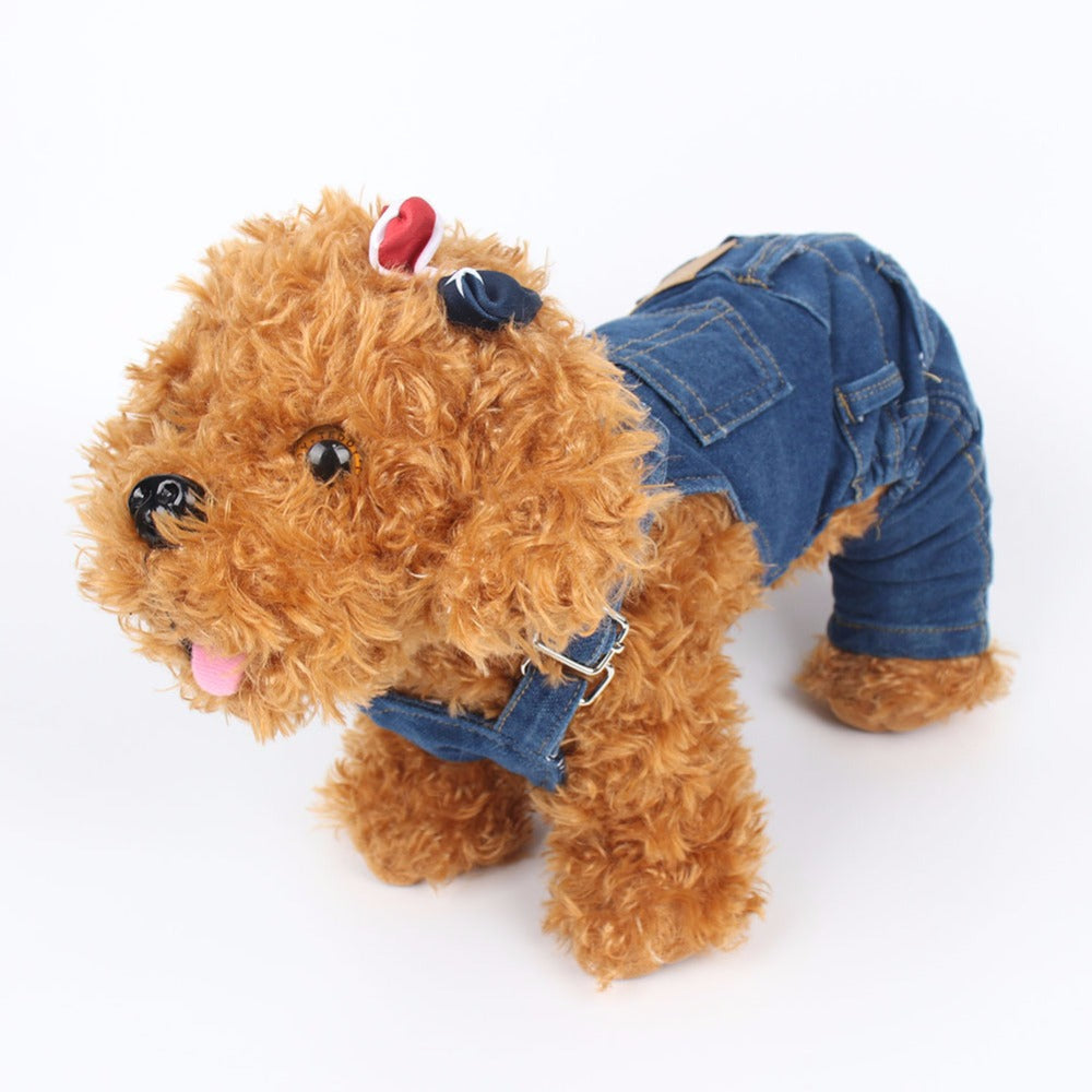 Waschtes Denim-Kleidungskostüm für Haustiere | LuxeStyle