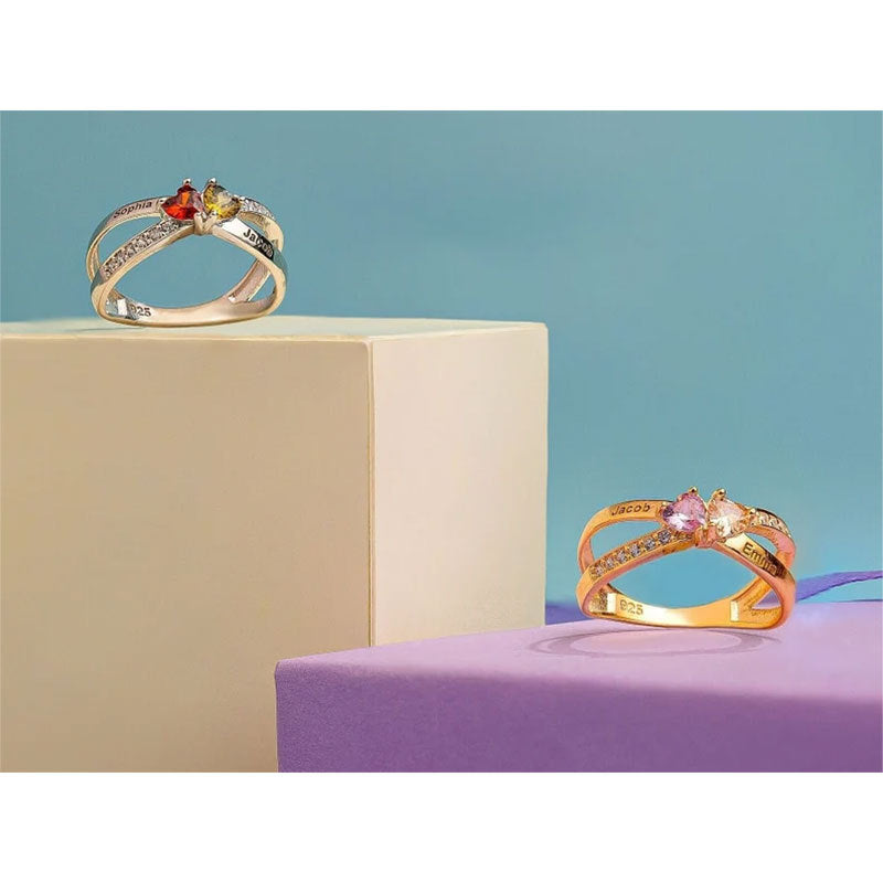 Personalisierter Ring mit Geburtsstein – Bild 2 | LuxeStyle