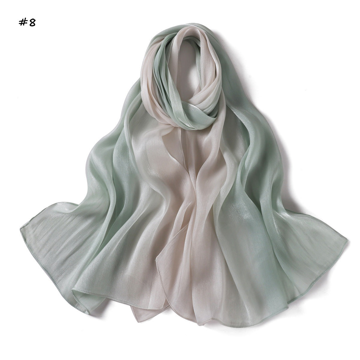 Farbverlauf Satin Crinkle Schal