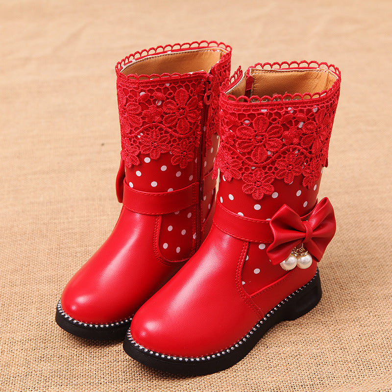 Mädchen-Winterschuhe mit Schleife – Bild 6 | LuxeStyle