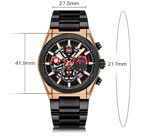 Herren-Armbanduhr mit Kalenderfunktion – Bild 3 | LuxeStyle