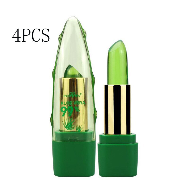 Farbwechselnde Lippenpflege mit Aloe Vera