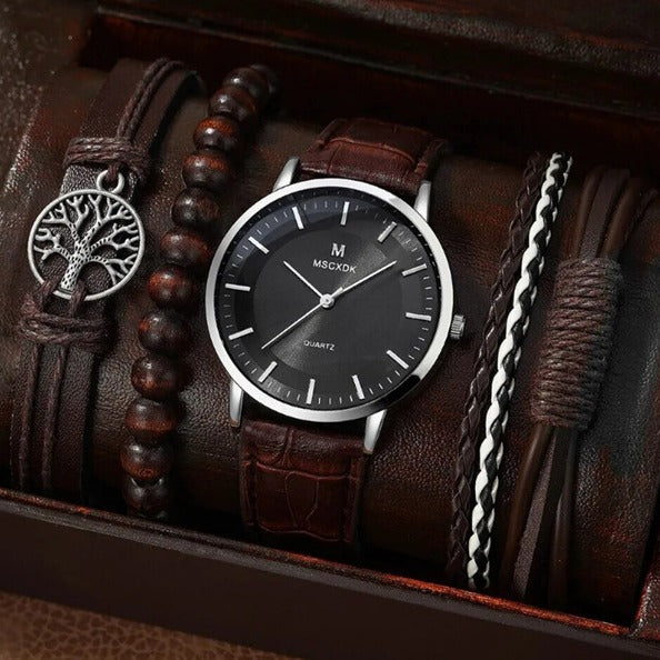 Herren Business-Geschenkset: Armbanduhr mit Accessoires – Ansicht 4