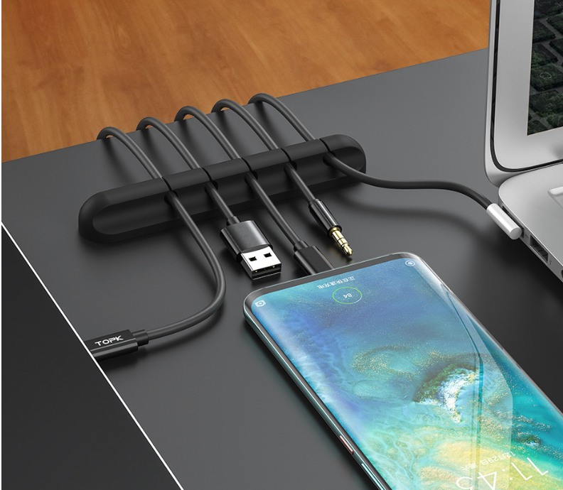 Silikon-Kabelrollenhalter für USB & Headset