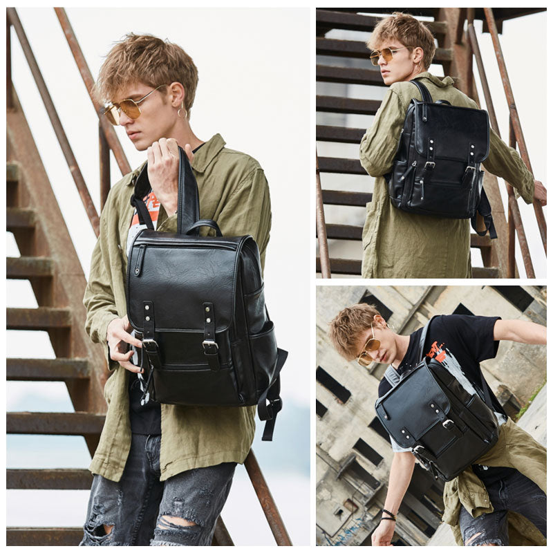 Herren-Rucksack aus PU-Leder | LuxeStyle