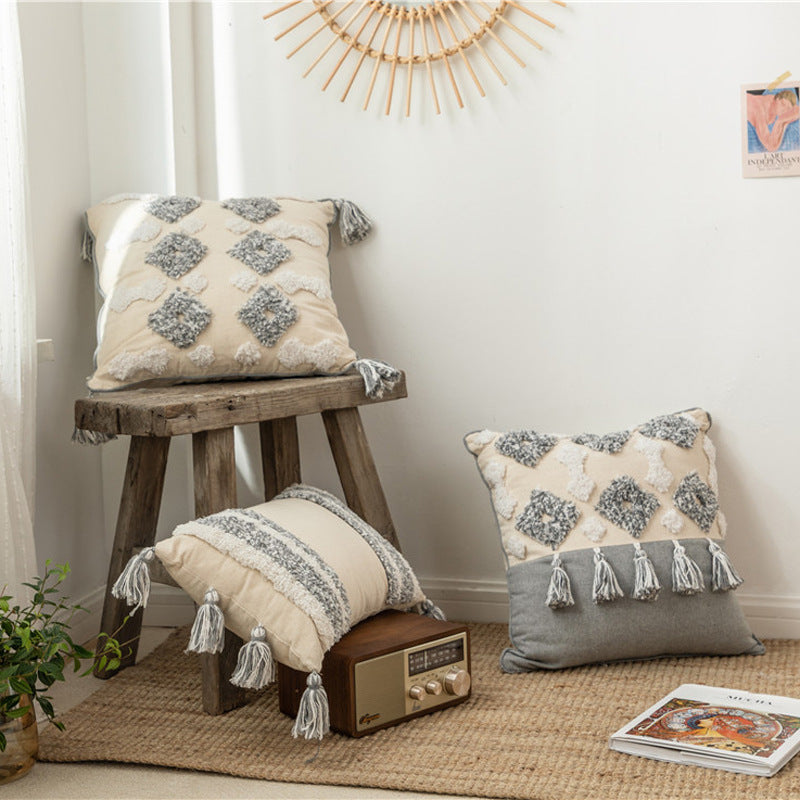 Quadratischer Kissenbezug mit Quasten – Bild 4 | LuxeStyle