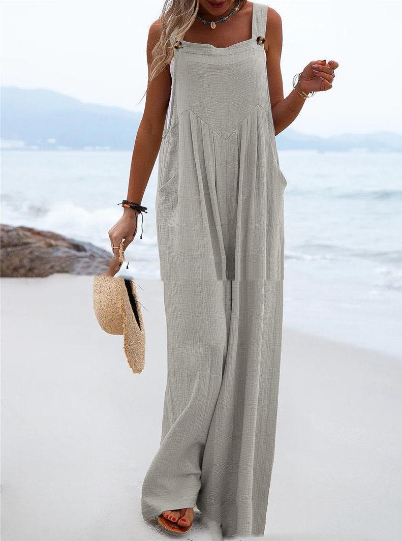 Ärmelloser Jumpsuit im Ethno-Stil
