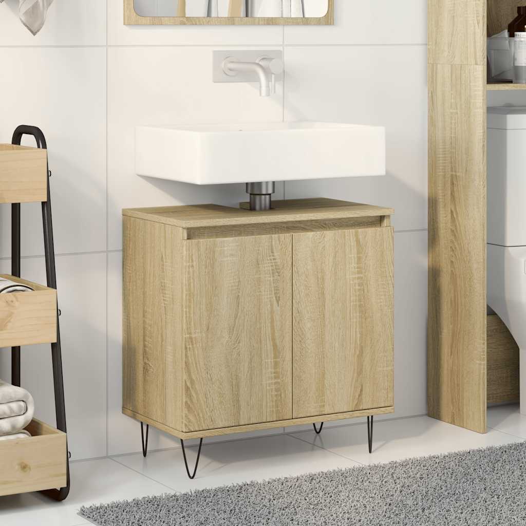 Badezimmerschrank Sonoma Eiche 58x33x60 cm