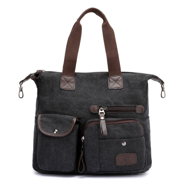 Herren Schulterdiagonaltasche aus Canvas, 36 × 13 × 29 cm | LuxeStyle
