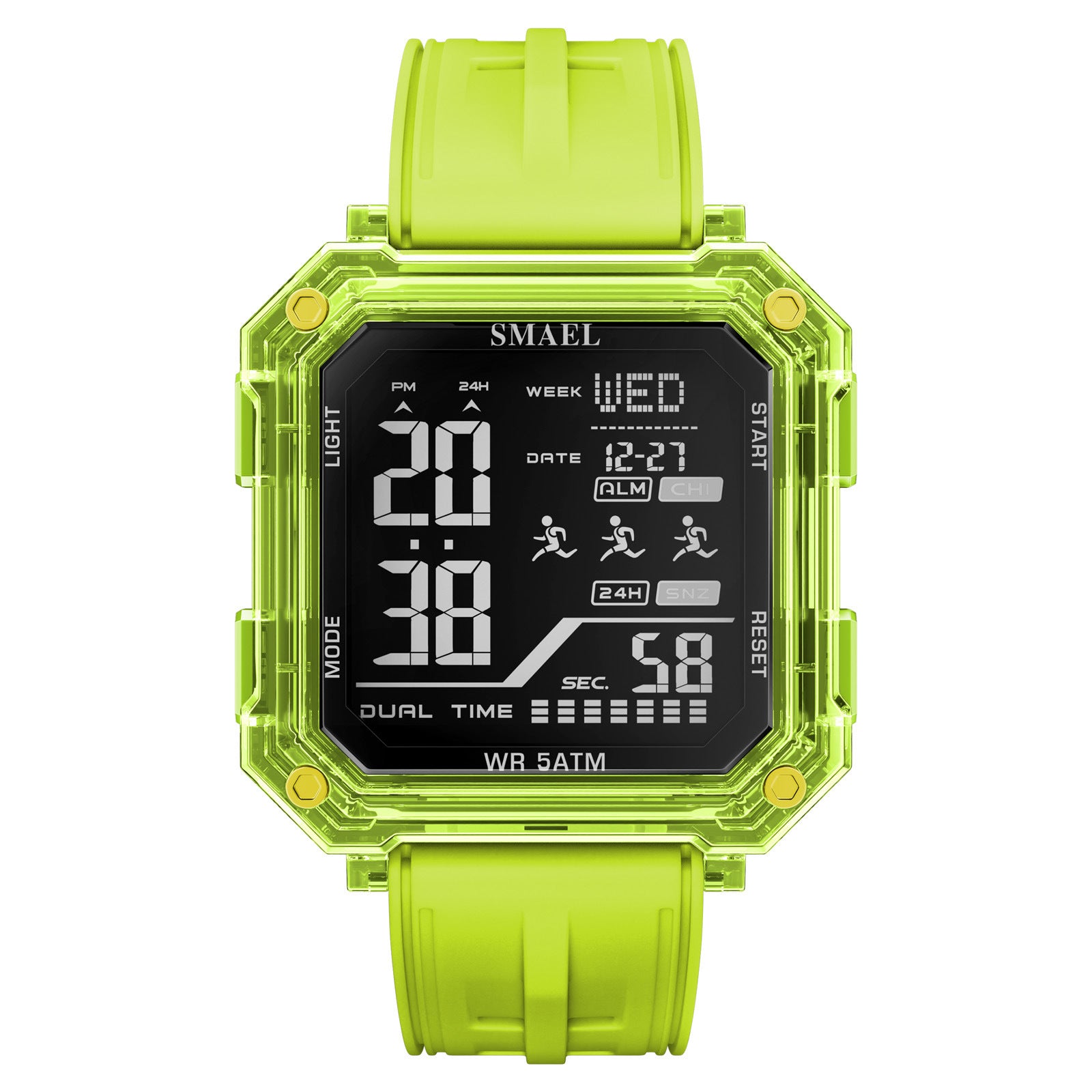 Sportliche Armbanduhr mit Stoppuhr und Alarm