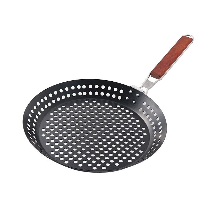 Faltbare Outdoor-Bratpfanne mit Holzgriff – Bild 5 | LuxeStyle
