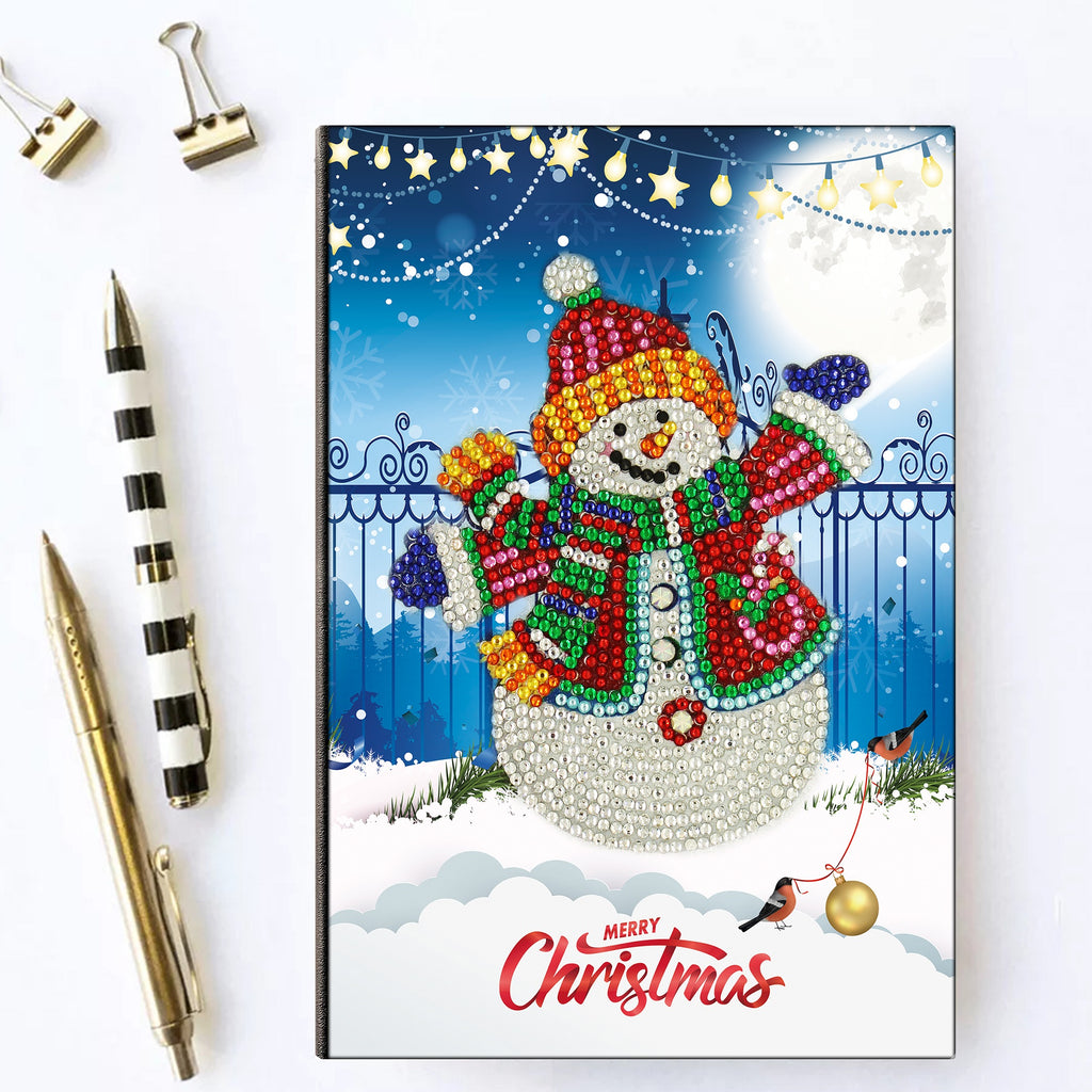 DIY Diamond Painting Notizbuch Schneemann A5 – Bild 1 | LuxeStyle