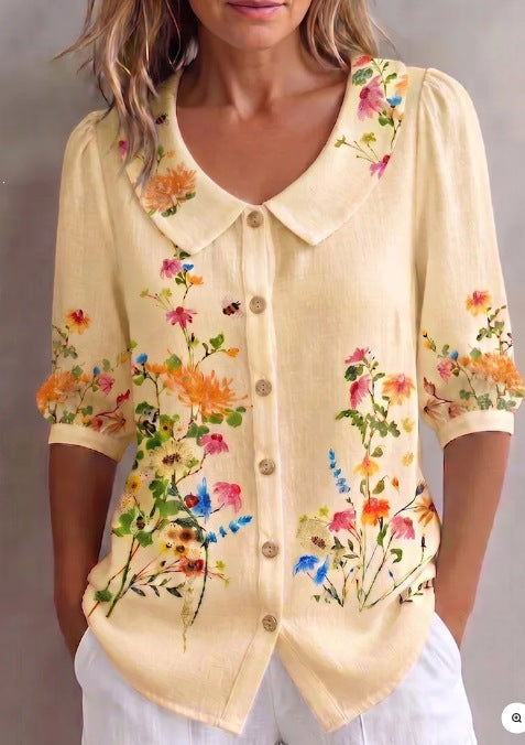 Damen Print-Top mit 3D-Effekt