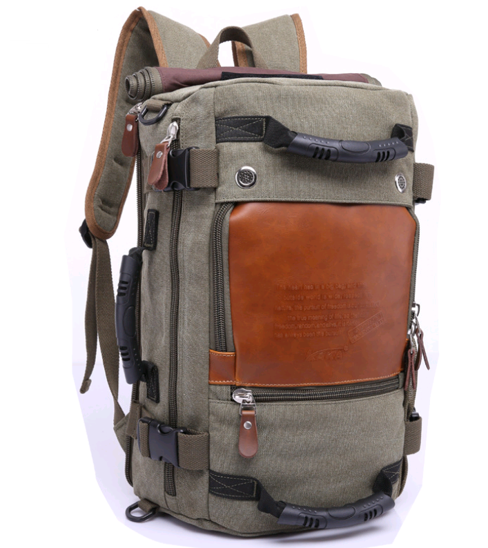 Grosser Canvas-Rucksack für Männer – Bild 2 | LuxeStyle