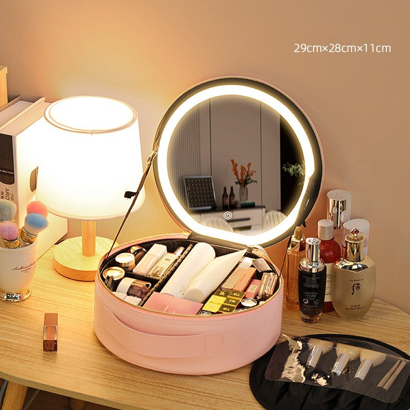 Smarte LED Schminktasche mit Spiegel