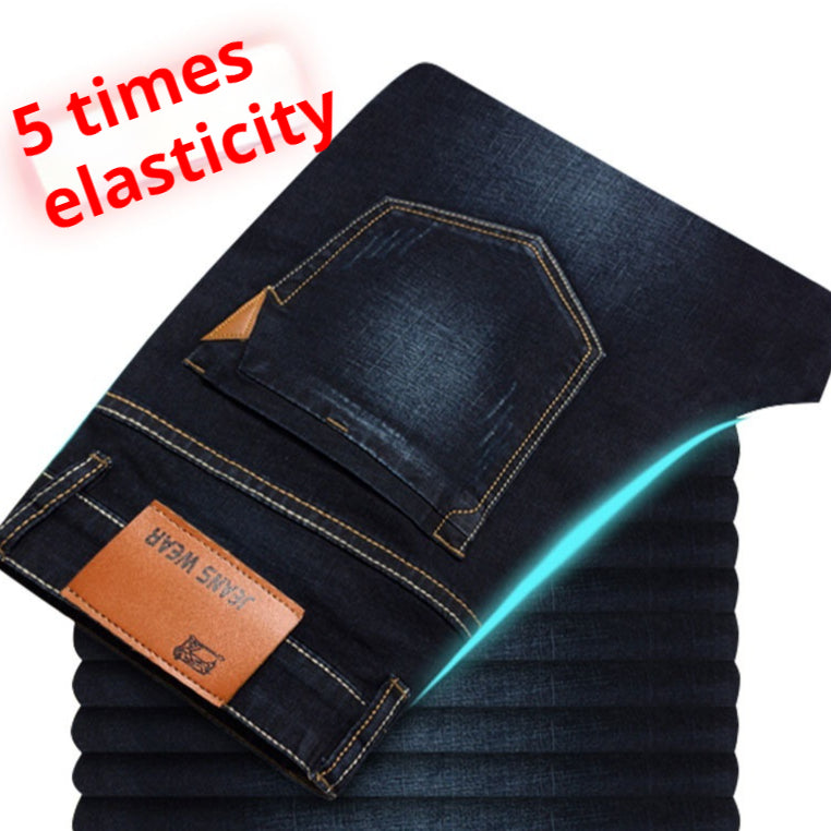 Herren Super-Stretch Jeans, locker geschnitten