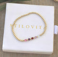 Vergoldetes Zwölf-Perlen-Armband für Damen