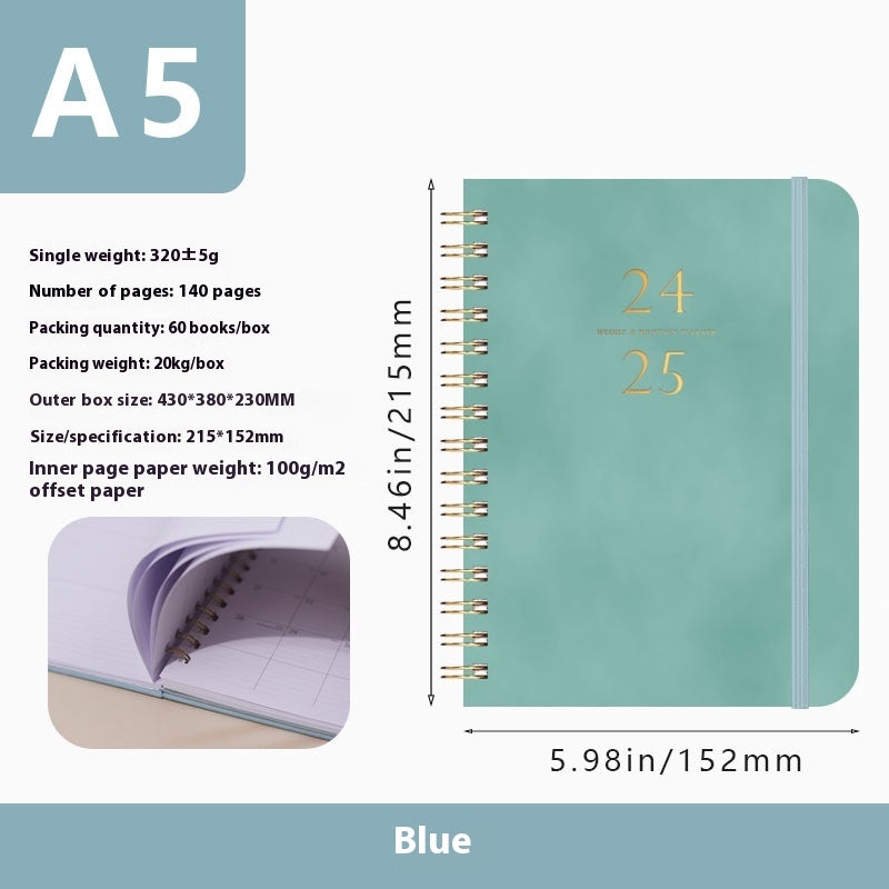 Kunstleder-Notizbuch mit Metallspirale A5 – Bild 11 | LuxeStyle