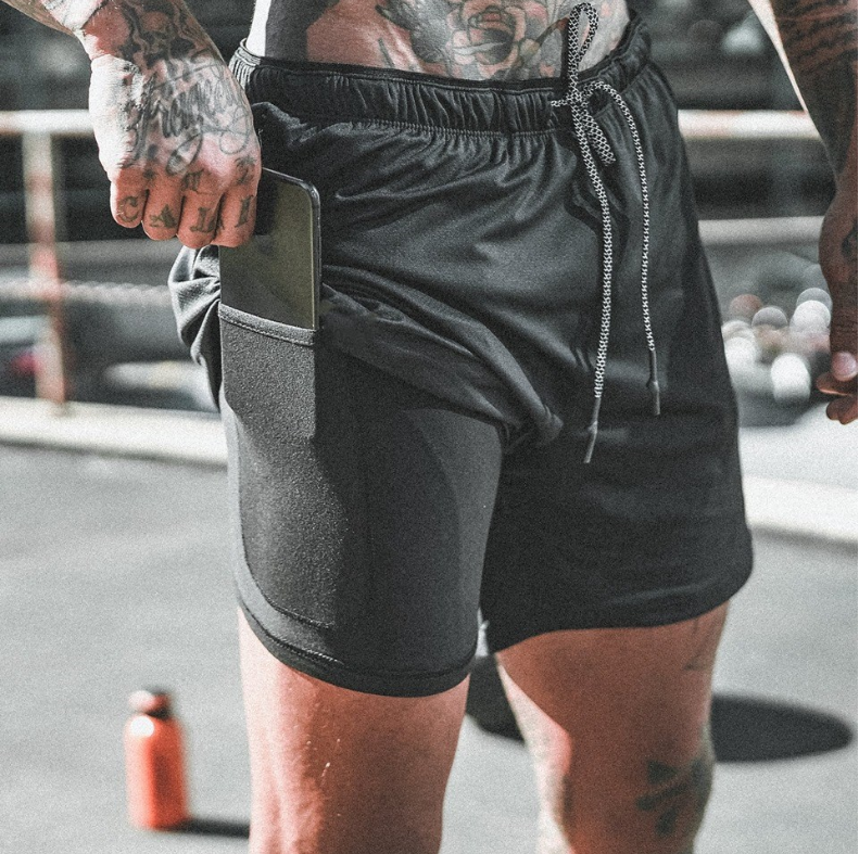 Kompression-Shorts mit Taschen