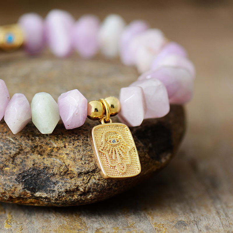 Boho Armband mit natürlichen Kristallperlen – Bild 5 | LuxeStyle
