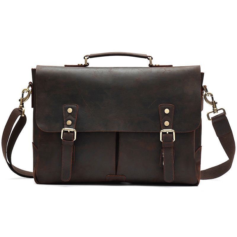 Herren Messenger Umhängetasche aus echtem Leder – Bild 2 | LuxeStyle