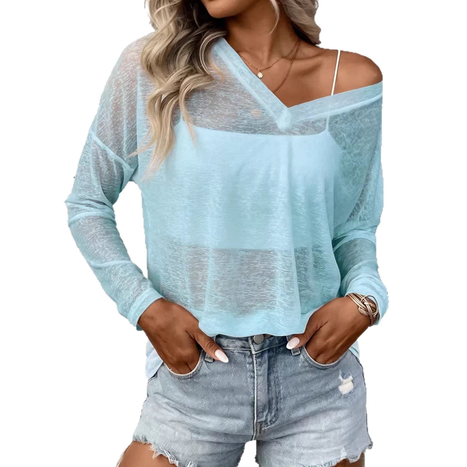 Langarm-Shirt mit Rundhals und Print