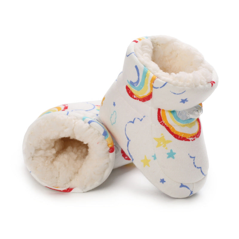 Warme Baby Winterstiefel mit Cartoon-Motiven