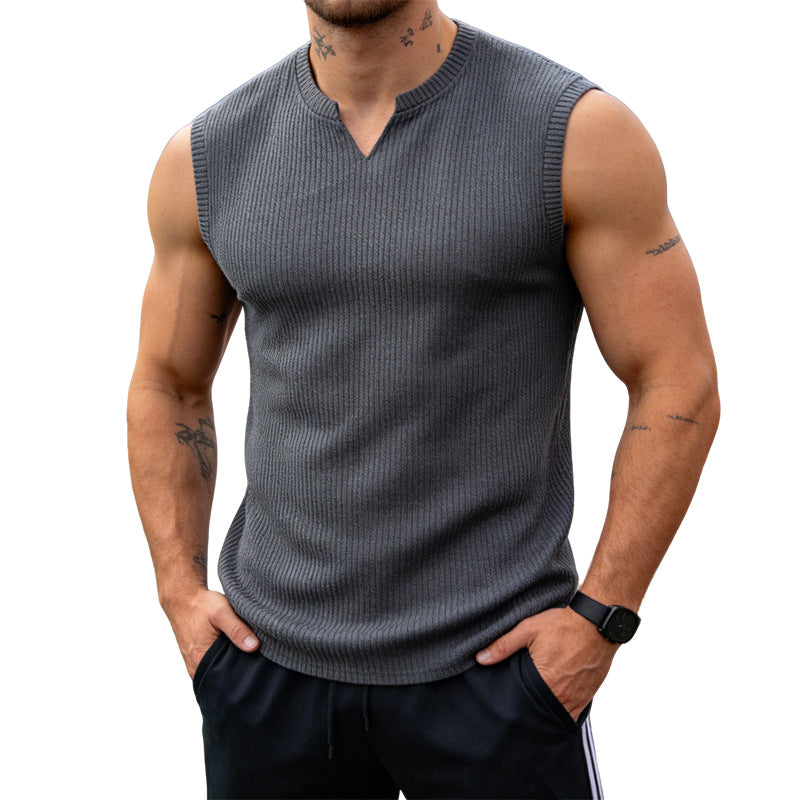 Herren-Strick-Weste Slim Fit