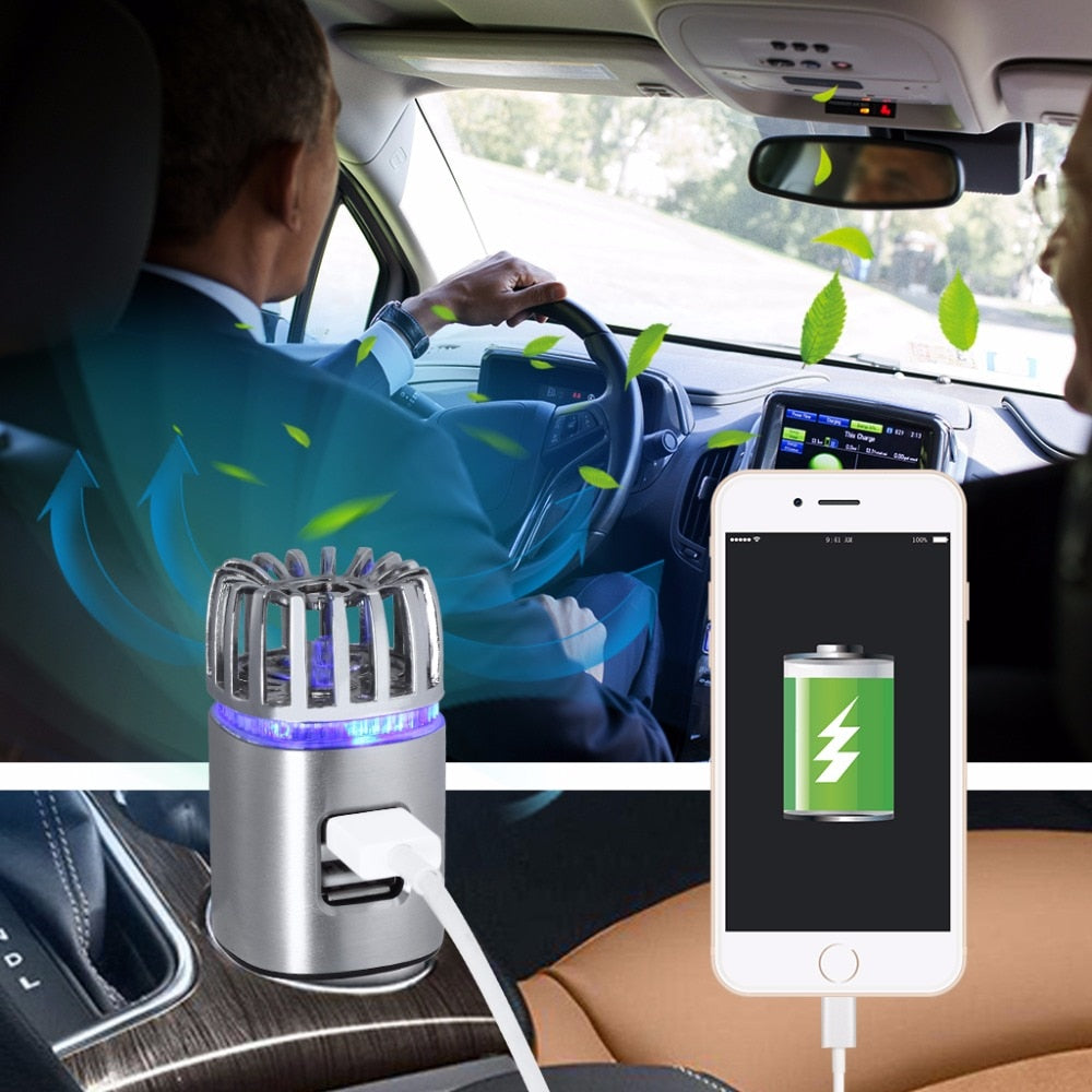 2-in-1 Auto-Ladegerät mit Luftreiniger – Bild 2 | LuxeStyle