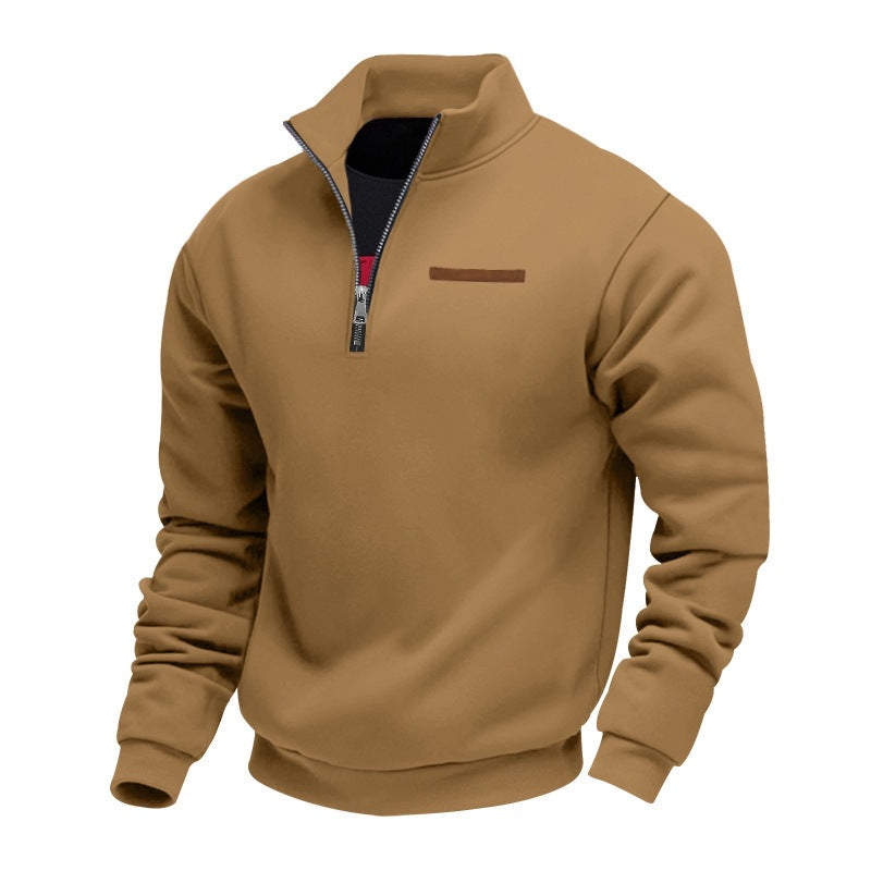 Kapuzenpullover mit Fleecefutter und Stehkragen