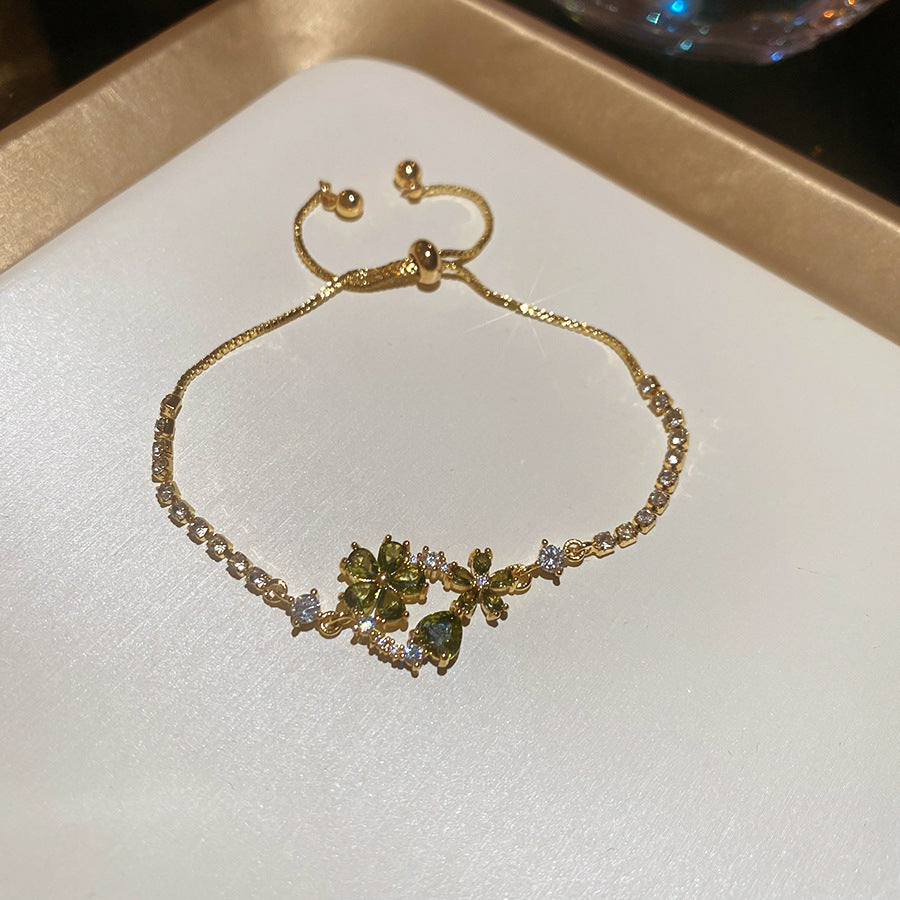 Vergoldetes Zirkonia Armband, geometrisch – Ansicht 5