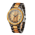 Zebra Quarzuhr aus Holz