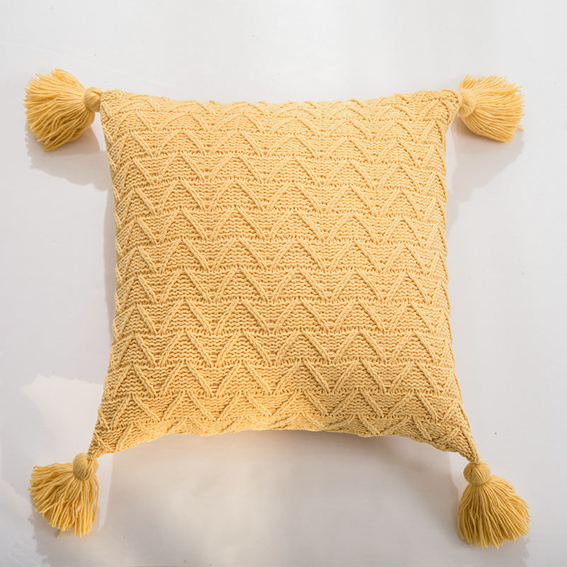 Gestrickter Kissenbezug aus Chenille – Bild 9 | LuxeStyle