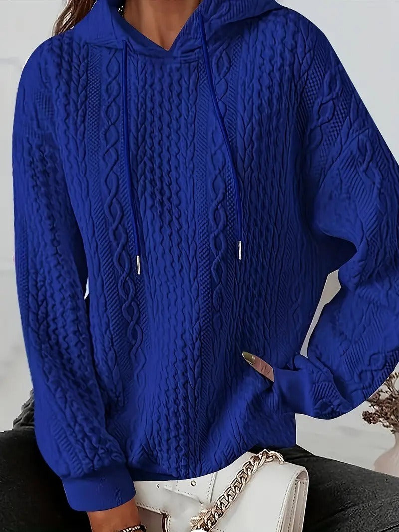 Oversized Jacquard Hoodie für Damen